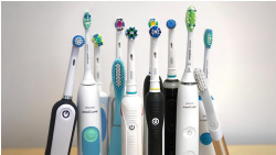 A Collection of Electric Toothbrushes
